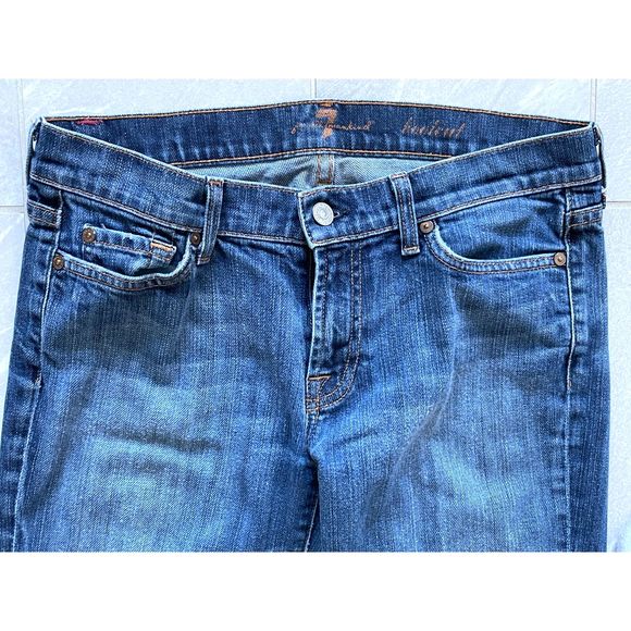 Women's 7 For All Mankind Bootcut Medium Wash Blue Jeans Size 29 - Picture 6 of 12